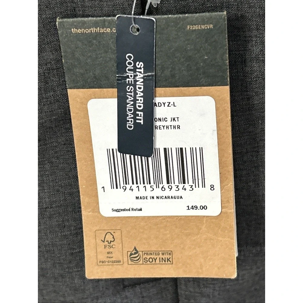 NWT Men's The North Face Apex BionicJacket DWR Water Resistant Full Zip L $149
